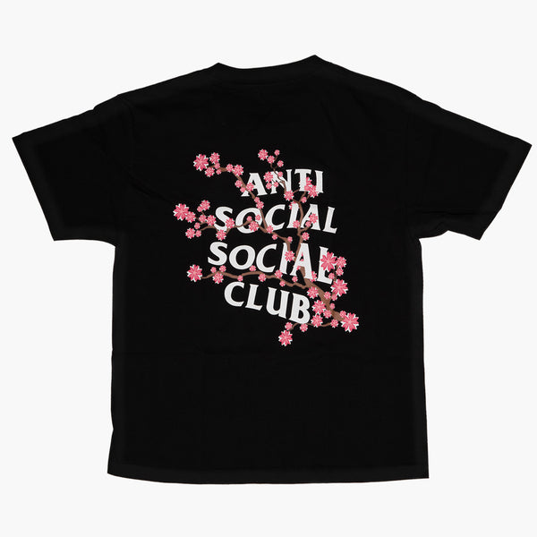 Anti Social Social Club Kkoch Tee Pink Cherry Blossoms Tee Black Rückseite