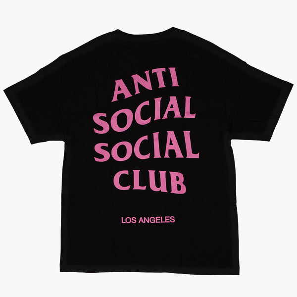 Anti Social Social Club Kkoch Tee Pink Los Angeles Tee Black Rückseite
