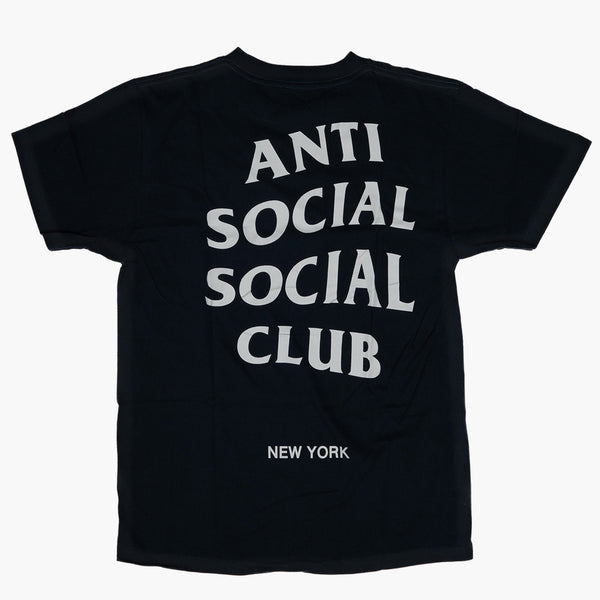 Anti Social Social Club Kkoch Tee Pink New York Tee Black Rückseite