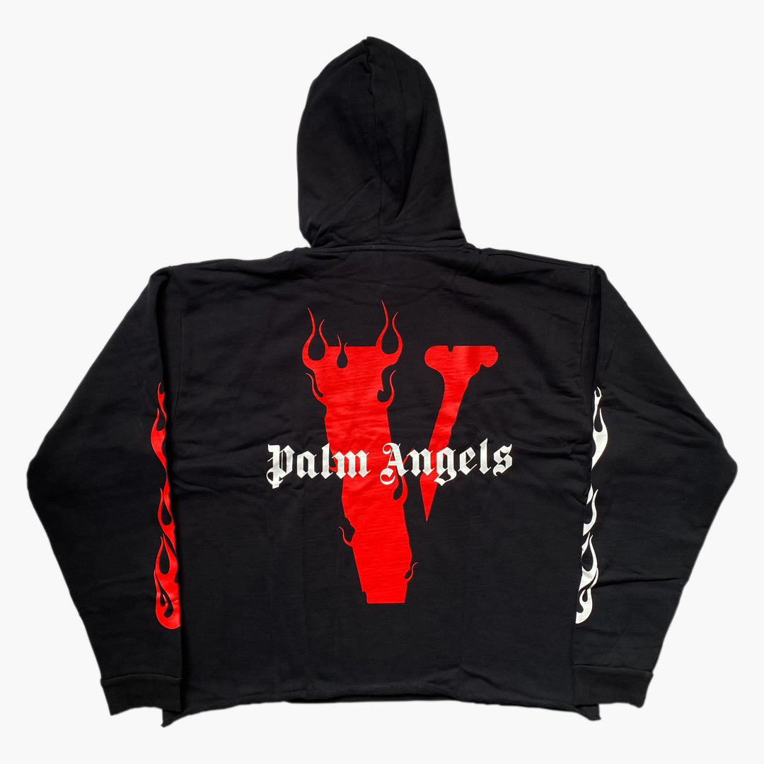 Black and red vlone hoodie sale