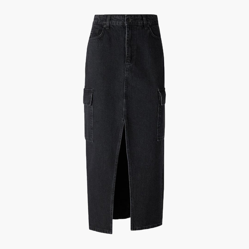 2Y Ava Cargo Skirt Washed Black