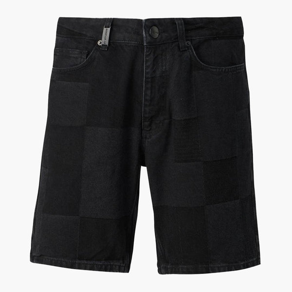 2Y Studios Arto Plaid Shorts Washed Black