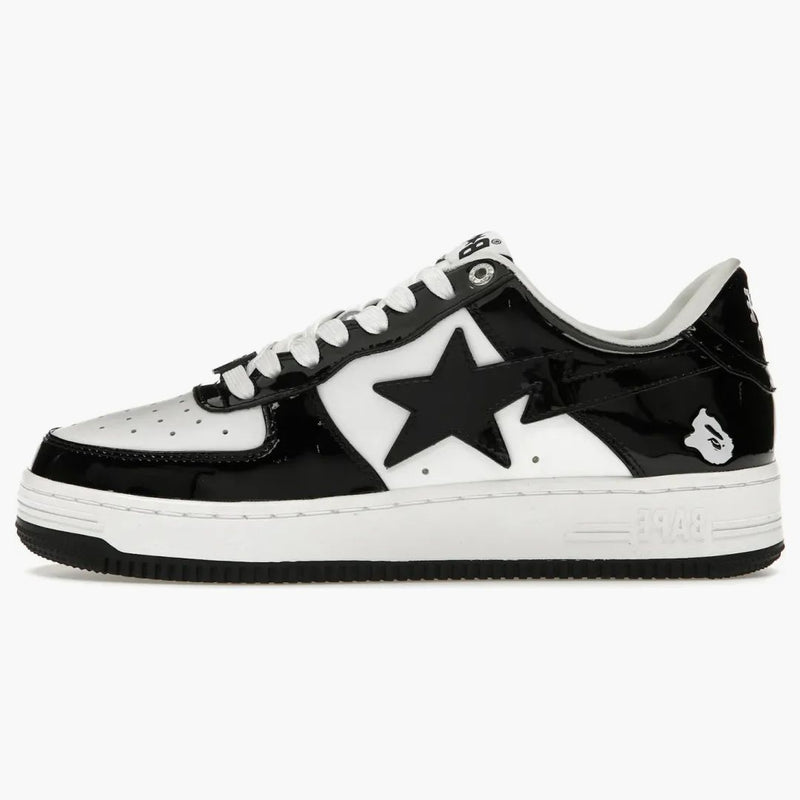 A Bathing Ape Bape Sta Patent Leather Black White