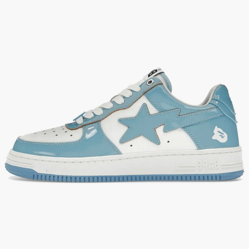 A Bathing Ape Bape Sta Patent Leather Blue White