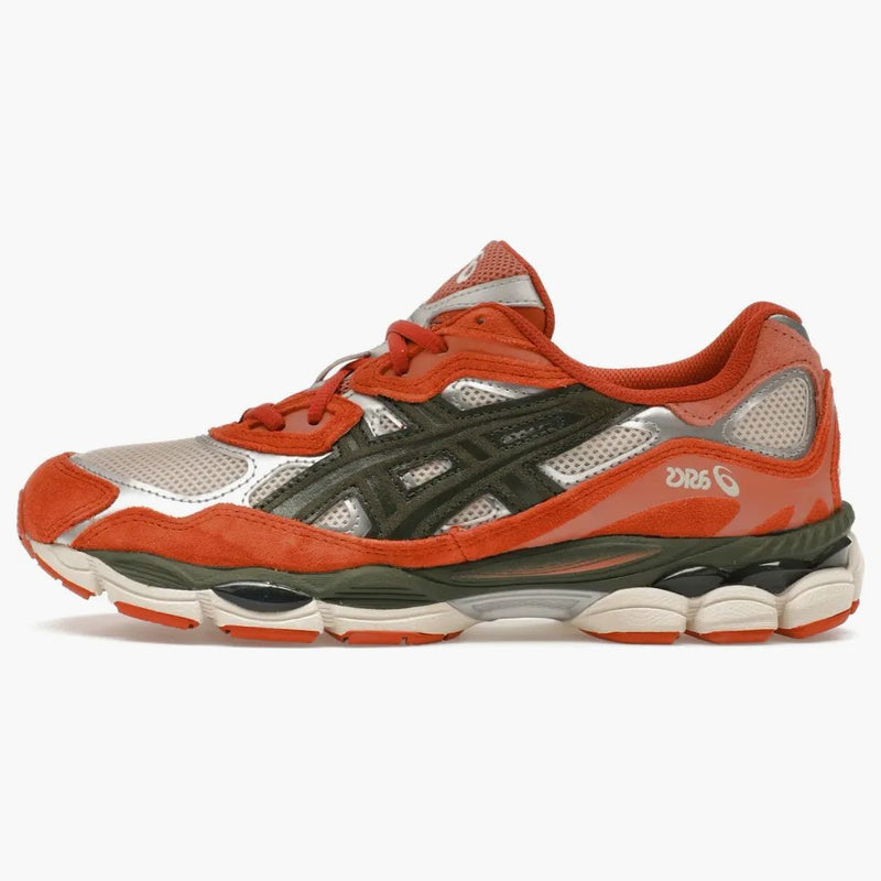 Asics Gel-nyc Oatmeal Forest Green Orange