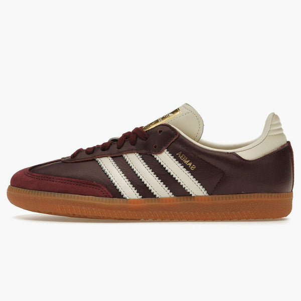 Adidas Samba OG Maroon Gold Metallic (W)