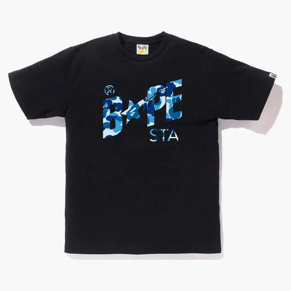 Bape Abc Camo Bape Sta Logo Tee Black Blue