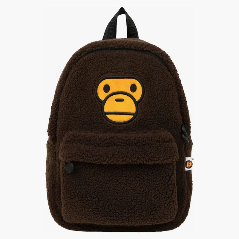 Bape Baby Milo Fur Mini Backpack Brown