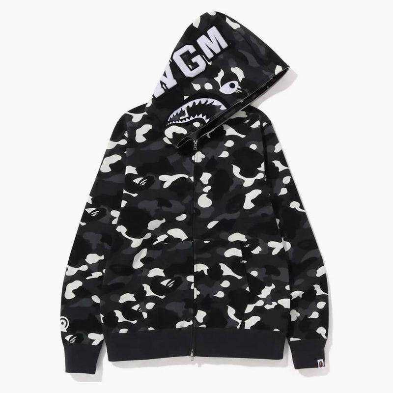 Bape City Camo Shark Full Zip Hoodie (ss23) Black