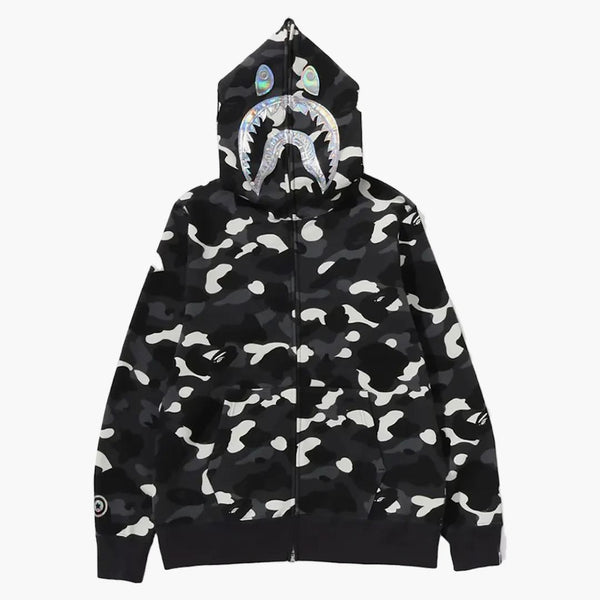 Bape City Camo Shark Full Zip Hoodie (ss24) Black