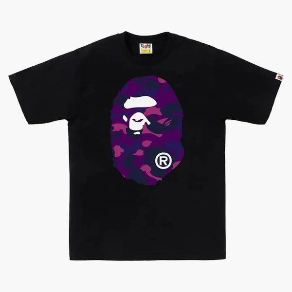 Bape Color Camo Big Ape Head Tee Black/purple