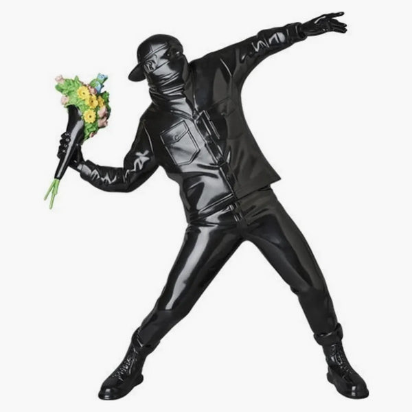 Banksy Brandalism Flower Bomber Figure Black