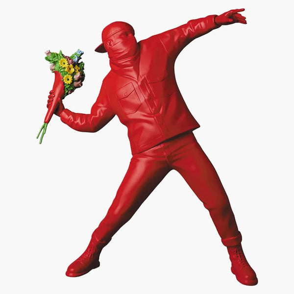 Banksy Flower Bomber Sculpture Red