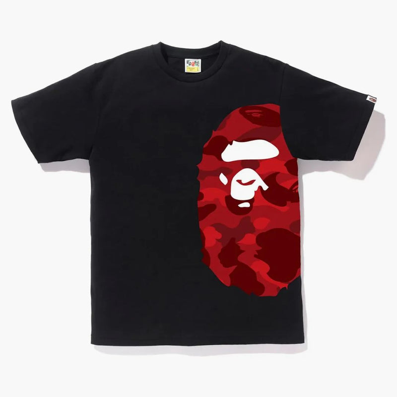 Bape Color Camo Side Big Ape Head Tee Black/red