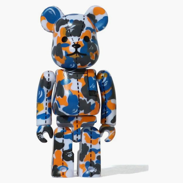 Bearbrick A Bathing Ape 28th Anniversary Camo #1 100% Blue/orange