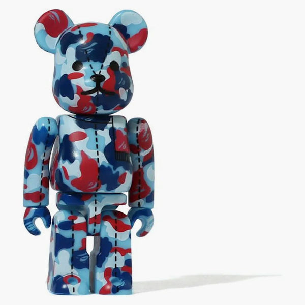 Bearbrick A Bathing Ape 28th Anniversary Camo #1 100% Blue/red