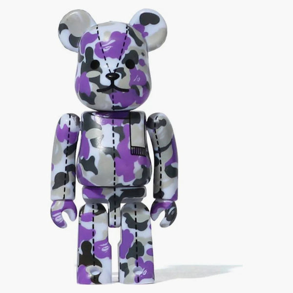 Bearbrick A Bathing Ape 28th Anniversary Camo #1 100% Purple/grey