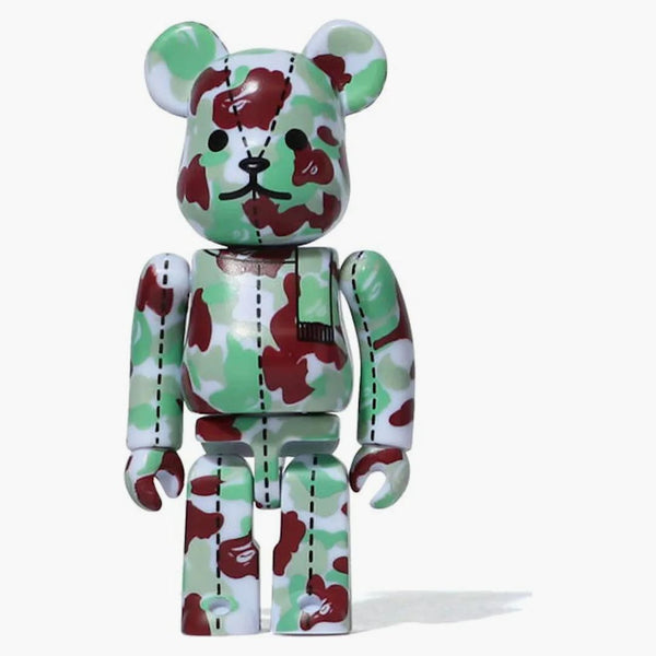 Bearbrick A Bathing Ape 28th Anniversary Camo #1 100% Red/green