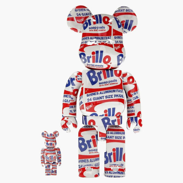 Bearbrick Andy Warhol "brillo" 100% & 400% Set