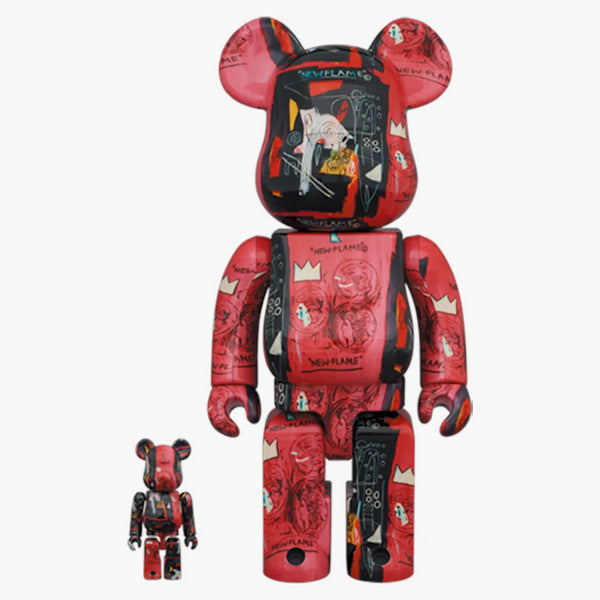 Bearbrick Andy Warhol X Jean-michel Basquiat #1 100% & 400% Set