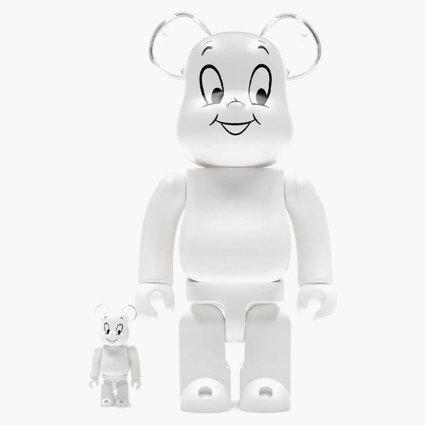 Bearbrick Casper The Friendly Ghost 100% & 400% Set White