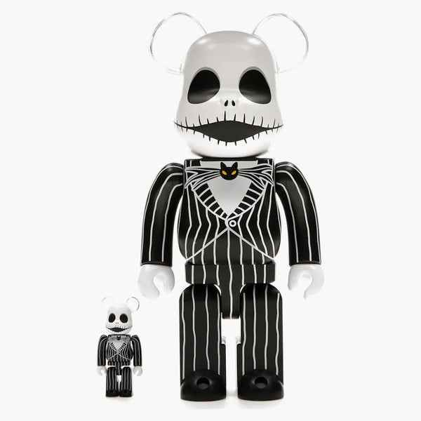 Bearbrick X Disney Tim Burton's The Nightmare Before Christmas Jack Skellington 100% & 400% Set