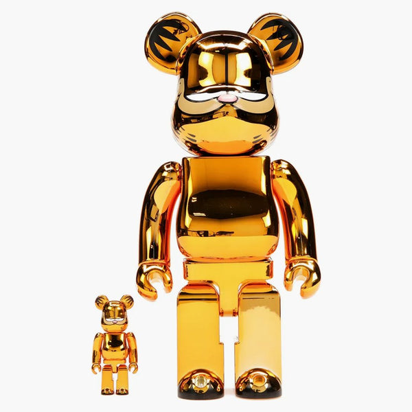 Bearbrick Garfield 100% & 400% Set Gold Chrome Ver.