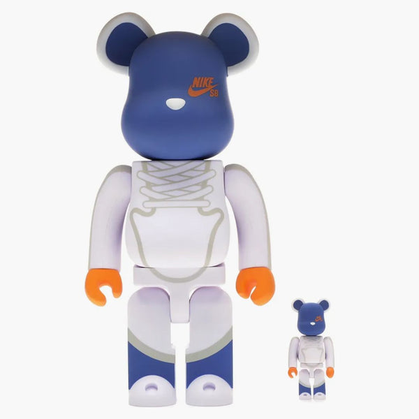 Bearbrick Nike Sb 100% & 400% Set White/blue