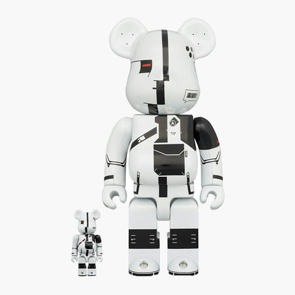 Acronimo di Bearbrick White Chrome 100% + 400% Set