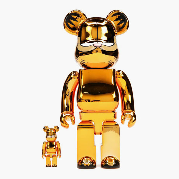 Bearbrick Garfield Chrome 100% + 400% Set