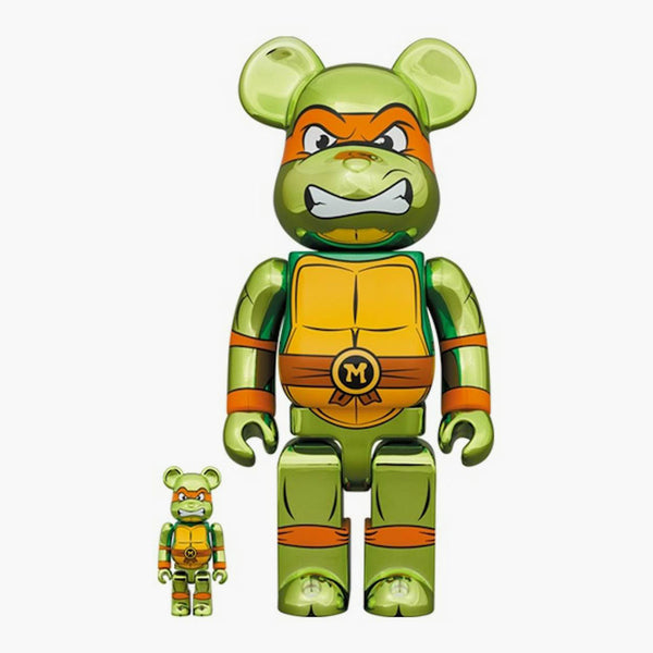 Bearbrick Michelangelo Chrome 100% + 400% Set