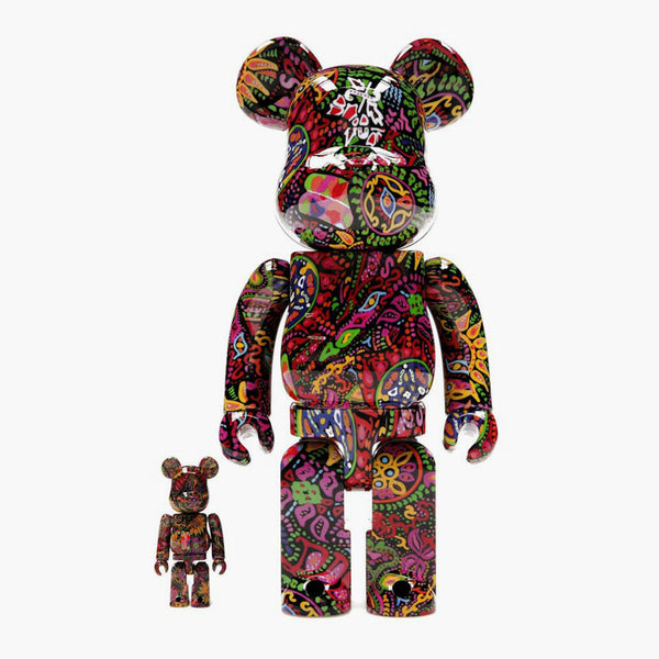 Bearbrick Psychedelic Paisley 100% + 400% zestaw