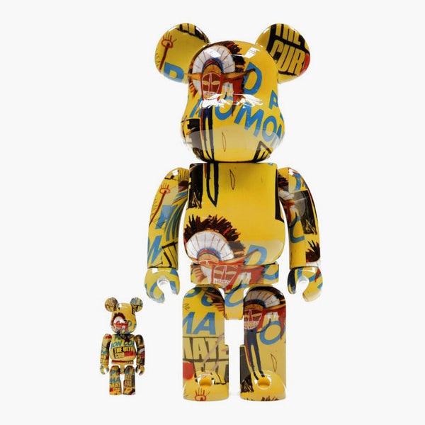 Bearbrick Warhol Basquiat #3 100% + 400% Set