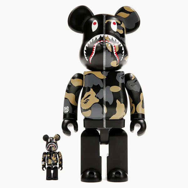 Bearbrick X Bape Madison Avenue Exclusive Shark Camo 100% & 400% Set