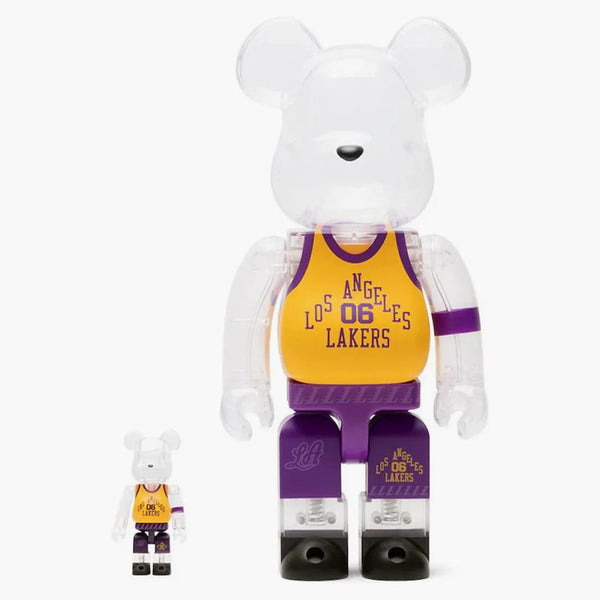 Bearbrick X Bodega X Nba Worldwide Respect Los Angeles Lakers 100% & 400% Set