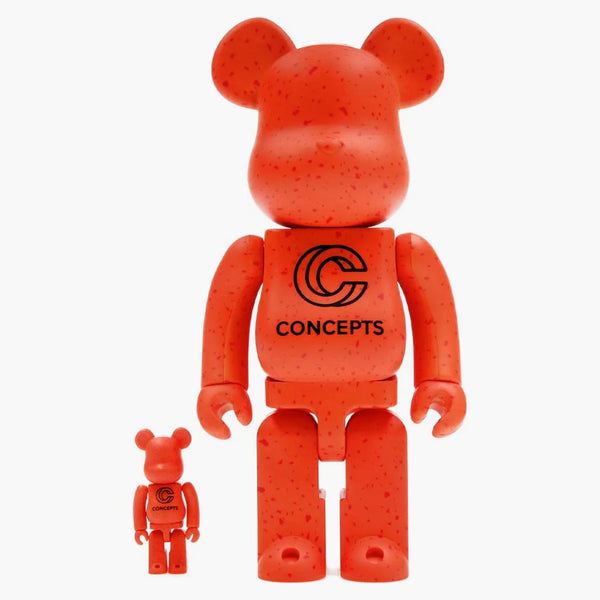 Bearbrick X Concepts Orange Lobster 100% & 400% Set