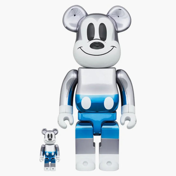 Bearbrick X Disney Fragmentdesign Mickey Mouse 100% & 400% Set Blue Ver.