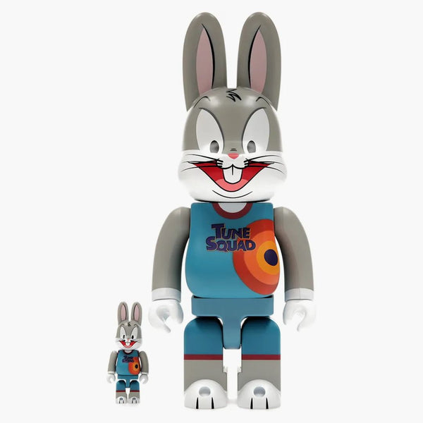 Bearbrick X Space Jam: A New Legacy Rabbrick Bugs Bunny 100% & 400% Set Grey