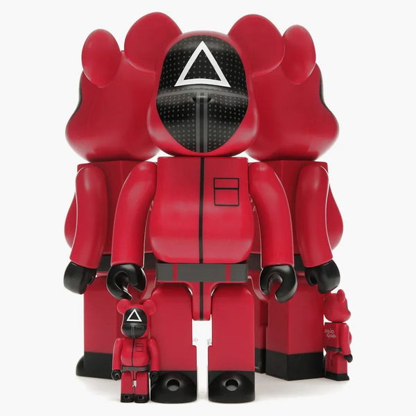 Bearbrick X Squid Game Guard (circle/triangle/square) 100% & 400% Set Of 3