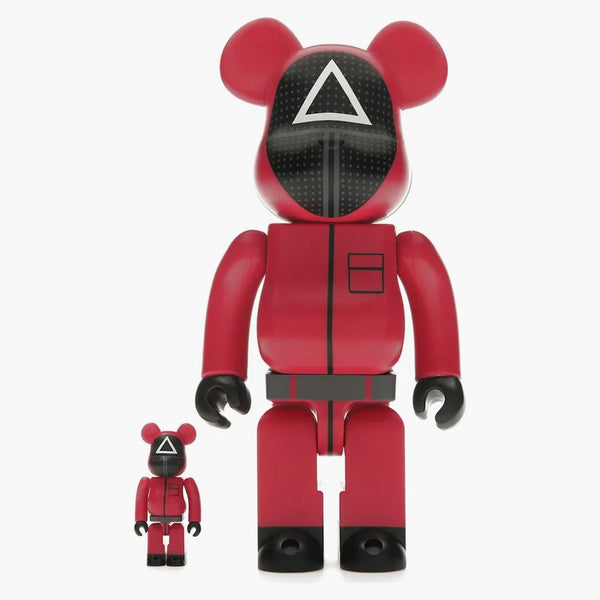 Bearbrick X Squid Game Guard (triangle) 100% & 400% Set