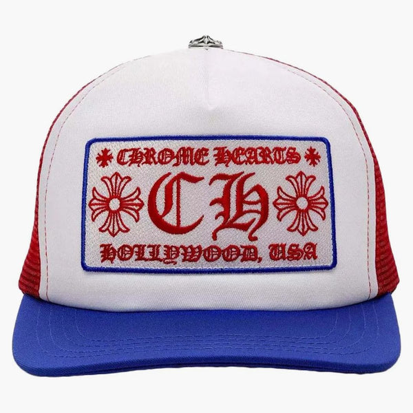 Chrome Hearts Trucker Hat Blue/red/white