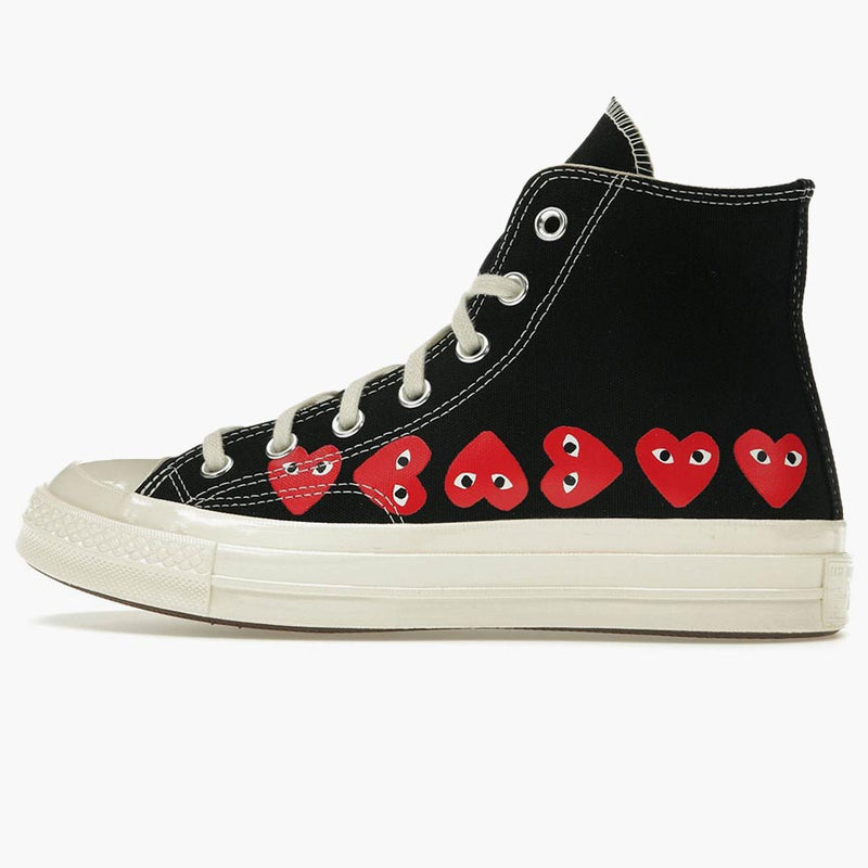 Chuck Taylor All Star 70 Hi Comme des Garcons PLAY Multi-Heart Black