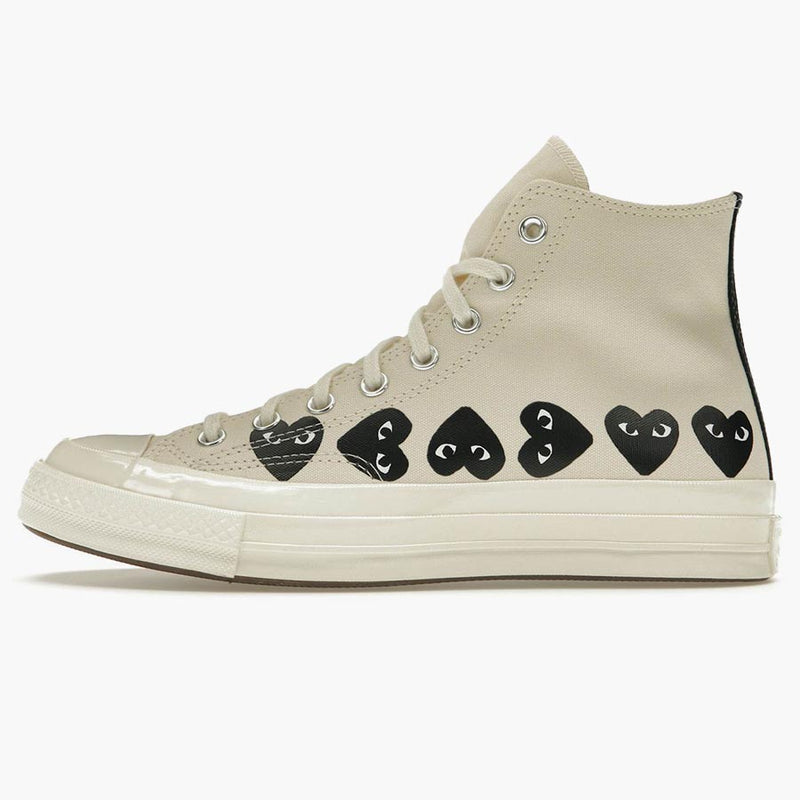 Chuck Taylor All Star 70 Hi Comme des Garcons PLAY Multi-Heart Milk