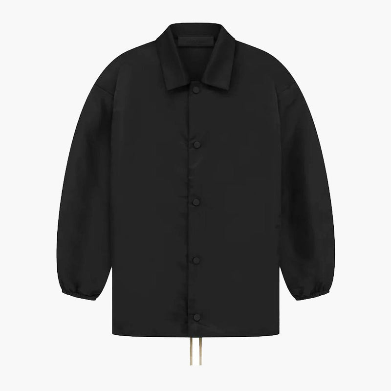 Fear of God Essentials Coach Jacket Jet Black (SS23) front
