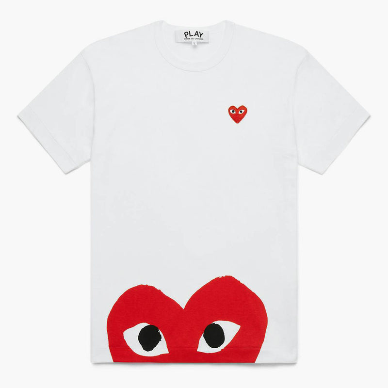 Comme des Garcons PLAY Play Red Half Heart T-shirt White