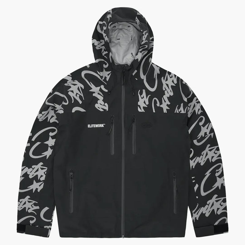 Corteiz Elitework Shell Jacket Black