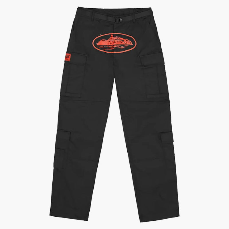 Corteiz Guerillaz Cargos Black/red