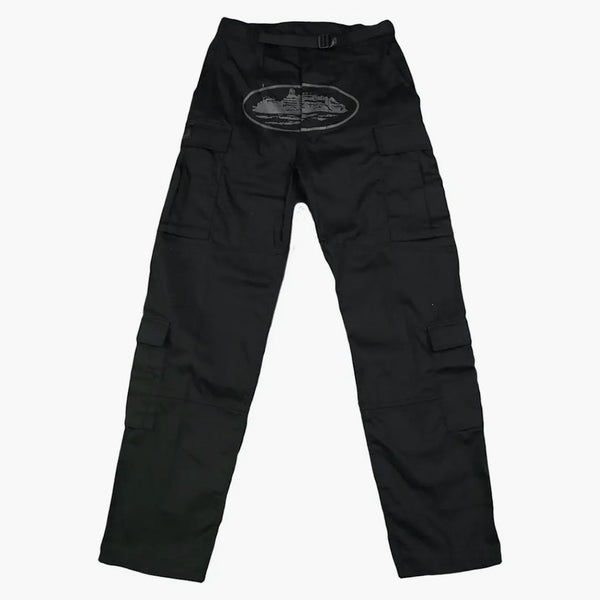 Corteiz Guerillaz Cargos Triple Black