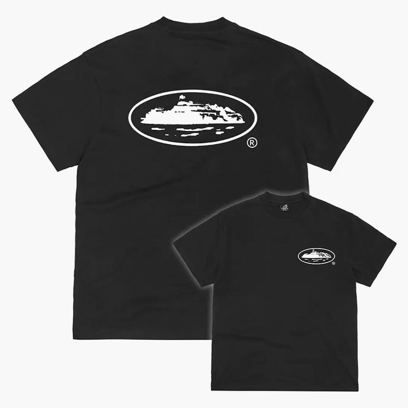 Corteiz Og Island Logo Tee Black