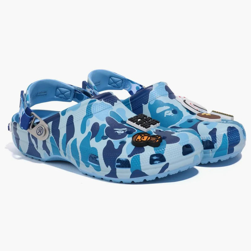 Crocs Classic Clog A Bathing Ape Abc Camo Blue